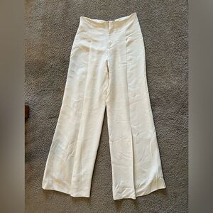 Purple Label Ralph Lauren Cream Wide-Leg Pants